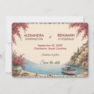 Save The Date Côte amalfitaine Côte méditerranéenne romantique