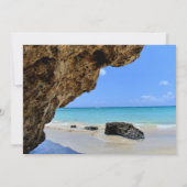 Save The Date Côte de plage tropicale avec un Mariage de Big Roc (Dos)