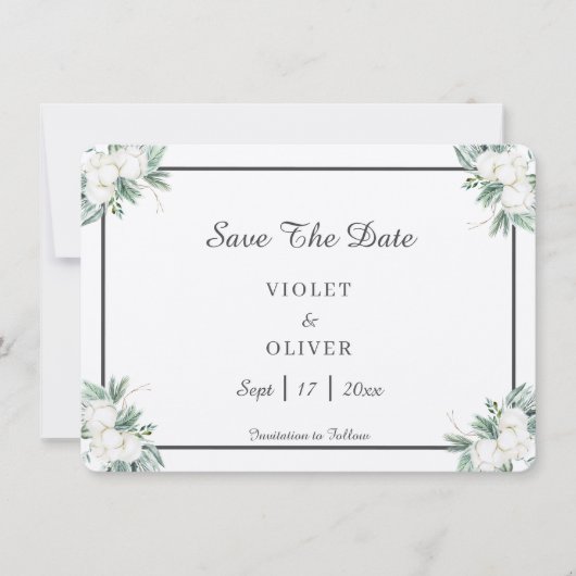 Save The Date Coton d'Eucalyptus | Felt Ecru (Devant)
