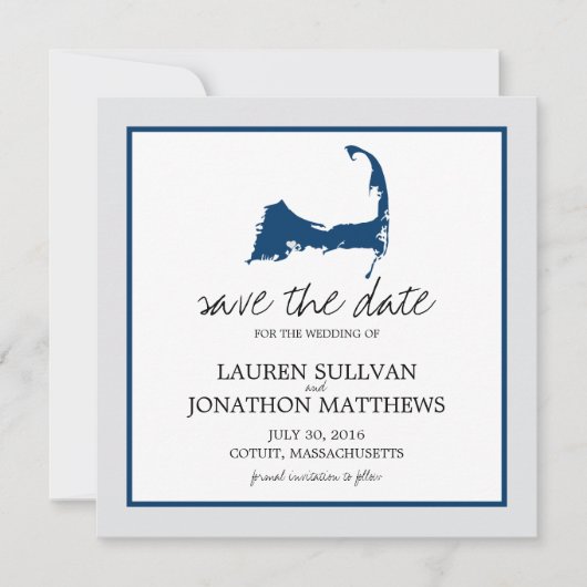 Save The Date Cotuit Cape Cod Wedding Enregistrer la date (Devant)
