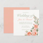 Save The Date Coucher de soleil en fleurs - Orange doux (Devant / Derrière)