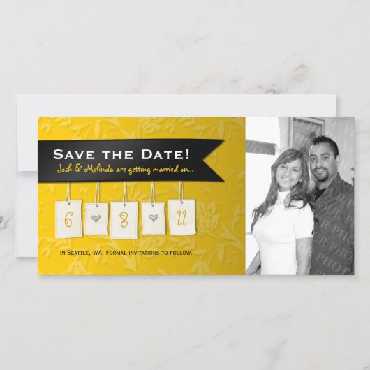 Save The Date Couleur ajustable : do-it-yourself enregistrer la  (Devant)