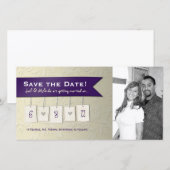 Save The Date Couleur ajustable : do-it-yourself enregistrer la (Devant / Derrière)