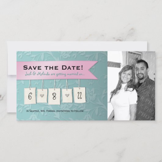 Save The Date Couleur ajustable : do-it-yourself enregistrer la (Devant)