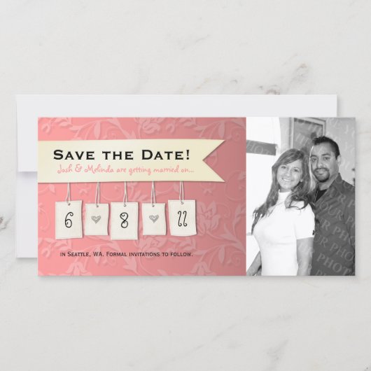 Save The Date Couleur ajustable : do-it-yourself enregistrer la (Devant)