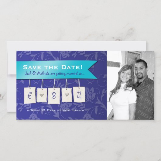 Save The Date Couleur ajustable : do-it-yourself enregistrer la (Devant)