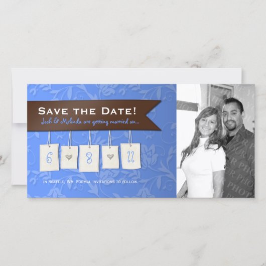 Save The Date Couleur ajustable : do-it-yourself enregistrer la (Devant)