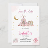 Save The Date Couleur d'aquarelle de la fête du pyjama (Devant)