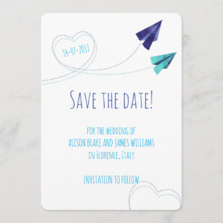 Save The Date Couleur d'aquarelle du plan de papier enregistrer