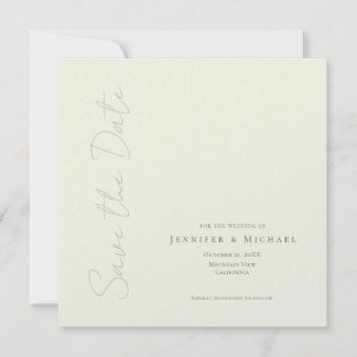 Save The Date Couleur ivoire minimaliste moderne professionnel u