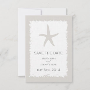 Save The Date Couleur Personnalisée Starfish Beach Wedding Enreg