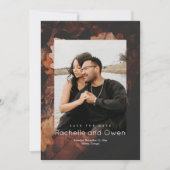 Save The Date Couleurs chaudes de l'automne Photo Mariage Enregi (Devant)