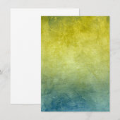 Save The Date Couleurs de Grunge - Jaune & Bleu (Devant / Derrière)