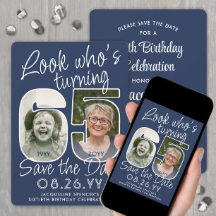 Save The Date Couleurs DIY • Joyeux 65e Anniversaire 2 Photos