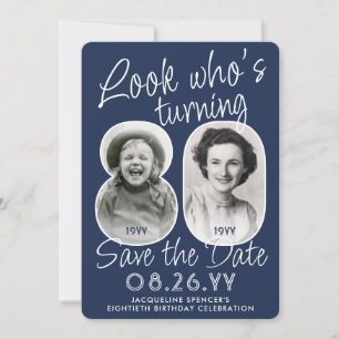 Save The Date Couleurs DIY • Joyeux 80e Anniversaire 2 Photos