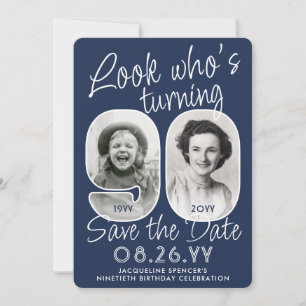 Save The Date Couleurs DIY • Joyeux 90e Anniversaire 2 Photos