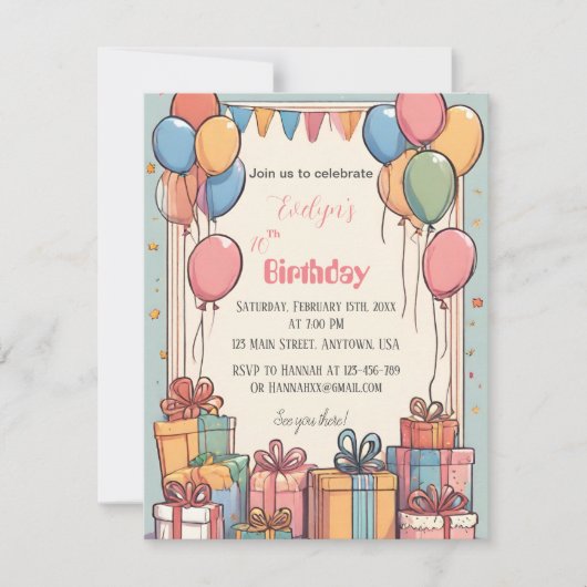 Save The Date Couleurs douces esthétiques (Devant)