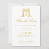 Save The Date COULEURS ÉDITABLES MM Monogramme MM Crest Invitati (Devant)