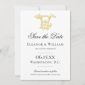 Save The Date COULEURS ÉDITABLES NOW Monogramme NOUS Monogrammes (Devant)