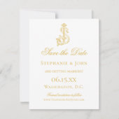 Save The Date COULEURS ÉDITABLES SJ Monogram JS Monogram Invitat (Devant)