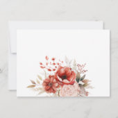 Save The Date Couleurs florales rose rouge élégant (Dos)