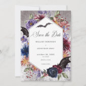 Save The Date Couleurs gothiques rustiques Mariage d'Halloween (Devant)