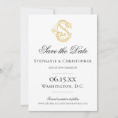 Save The Date COULEURS MODIFIABLES CS Monogramme SC Monogramme I (Devant)