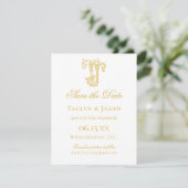 Save The Date COULEURS MODIFIABLES JT Monogramme TJ Monogramme I (Debout devant)