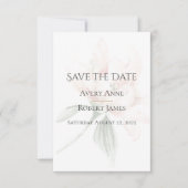 Save The Date Couleurs Neutres Florales Rustiques Enregistrer La (Devant)