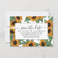 Country Cute Yellow Sunflowers Aquarelle Motif