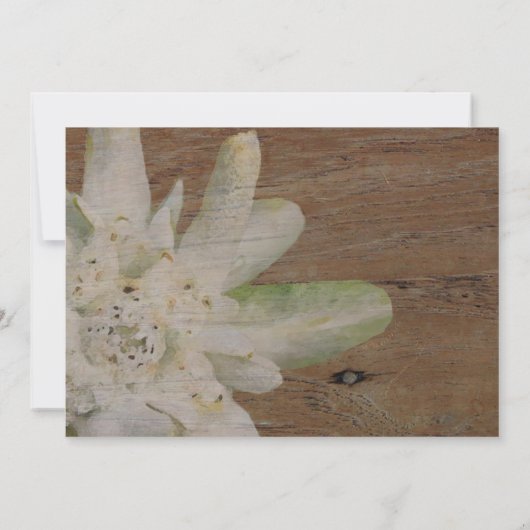 Save The Date Country Mountain Mariage Edelweiss Enregistrer la  (Dos)