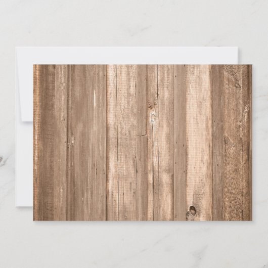 Save The Date Country Rustic Horseshoe, Bois Brown Enregistrer L (Dos)