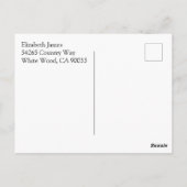 Save the Date Country Rustiek Wit Hout Briefkaart (Achterkant)