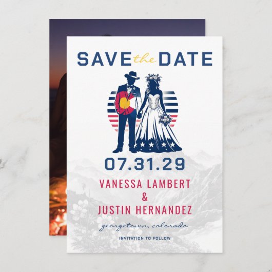 Save The Date Couple du Colorado (Devant / Derrière)