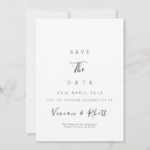Save The Date Couple Illustré Simple Costume Noir (Dos)