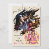 Save The Date Couple indien coloré (Devant)