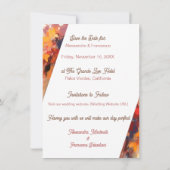 Save The Date Couple Mariage de automne d'automne Enregistrer la (Dos)