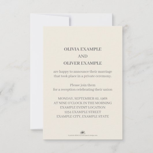 Save The Date Couple mariage en monochrome (Dos)