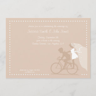Save The Date Couple moderne CUTE sur vélo Enregistrer la date