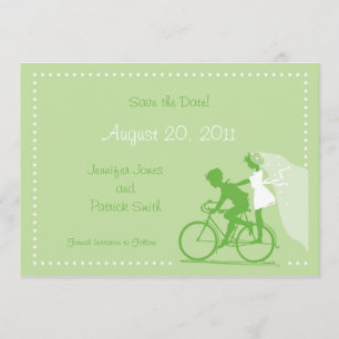 Save The Date Couple moderne CUTE sur vélo Enregistrer la date