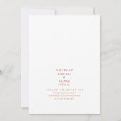 Save The Date Couple Muted B/W Photo Terracotta Enregistrer la d (Dos)