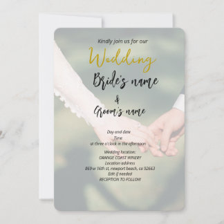 Save The Date couple se tenant par la main mariage