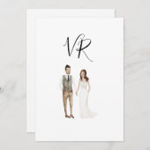 Save The Date Couple simple illustré (Devant / Derrière)
