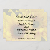 Save The Date Couple Tournesol Bras Dessus Bras Dessous (Devant / Derrière)