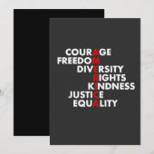 Save The Date Courage Liberté Droits Diversité (Devant / Derrière)