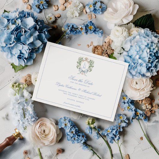 Save The Date Couronne de feuilles avec nœud