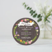 Save The Date Couronne de mariage florale bohème rustique en boi (Debout devant)