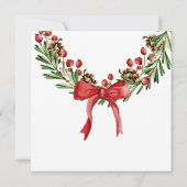 Save The Date couronne de Noël pour mariage (Dos)