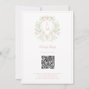 Save The Date Couronne douce avec des nœuds roses, Enregistrez l