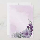 Save The Date couronne fleurie violette et blanche (Dos)